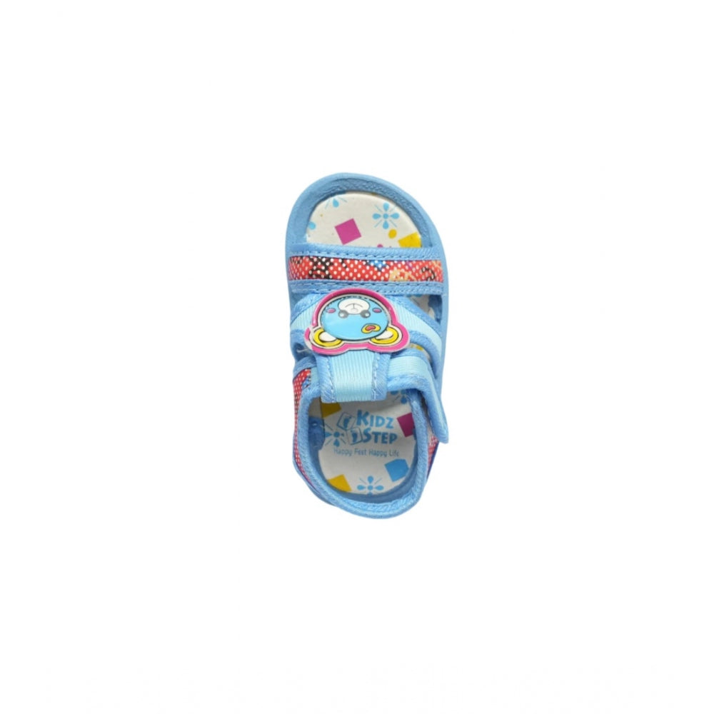 Kid's Unisex Synthetic Printed Sandals (Sky Blue) - GillKart