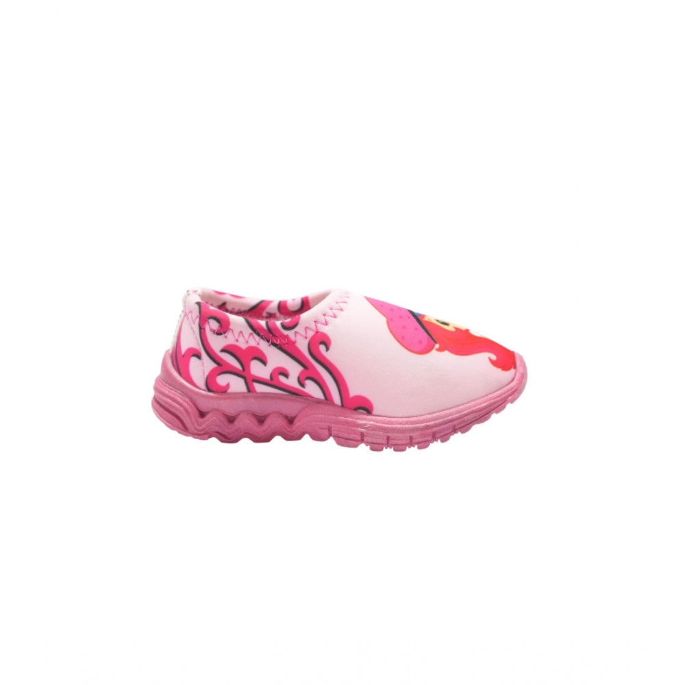 Kid's Unisex Synthetic Printed Shoe (Pink) - GillKart
