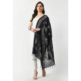 Women's Cotton Printed Dupatta (Black, Length: Free Size) - GillKart