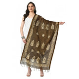 Women's Cotton Printed Dupatta (Mehandi, Length: Free Size) - GillKart