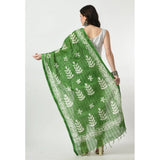 Women's Cotton Printed Dupatta (Green, Length: Free Size) - GillKart