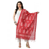 Women's Cotton Printed Dupatta (Rani, Length: Free Size) - GillKart