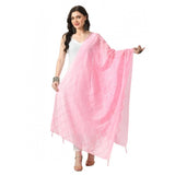 Women's Chanderi Self design Dupatta (Pink, Length: Free Size) - GillKart