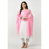 Women's Chanderi Self design Dupatta (Pink, Length: Free Size) - GillKart