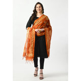 Women's Cotton Printed Dupatta (Mustard, Length: Free Size) - GillKart