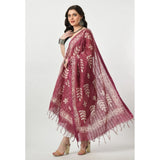 Women's Cotton Printed Dupatta (Levender, Length: Free Size) - GillKart