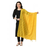 Women's Chanderi Self design Dupatta (Yellow, Length: Free Size) - GillKart