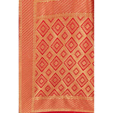 Women's Banarasi Silk Designer Weaving Saree With Unstitched Blouse (Red, 5.50 Mtrs) - GillKart