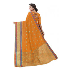 Women's Cotton Silk Designer Weaving Saree With Unstitched Blouse (Mustered, 5.50 Mtrs) - GillKart