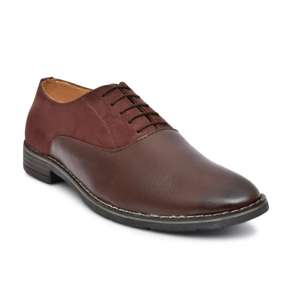 Men's Synthetic Leather Formal Shoes (Brown) - GillKart