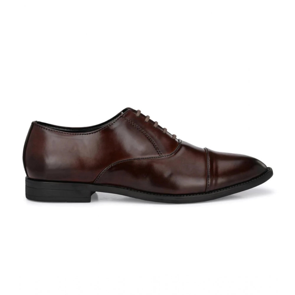 Men's Synthetic Leather Formal Shoes (Brown) - GillKart