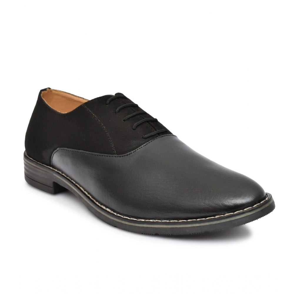 Men's Synthetic Leather Formal Shoes (Black) - GillKart