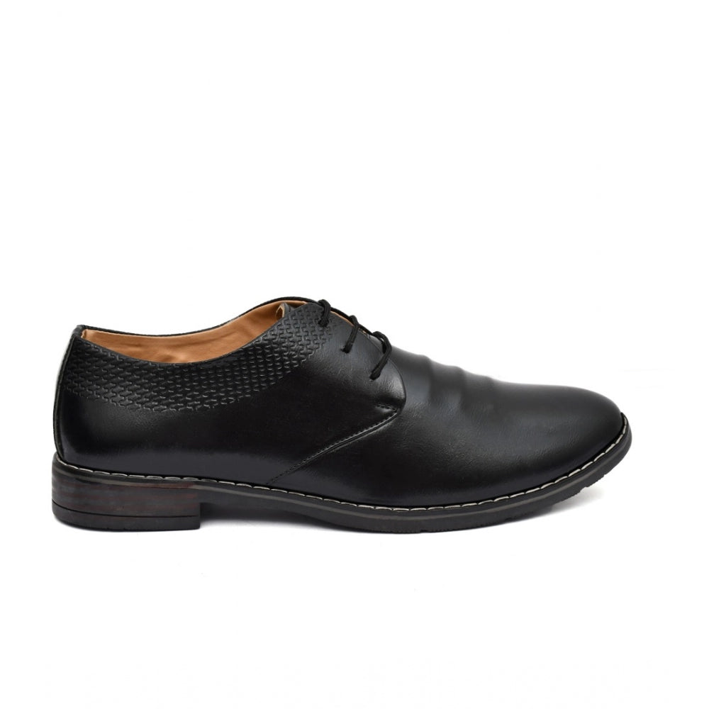 Men's Synthetic Leather Formal Shoes (Black) - GillKart