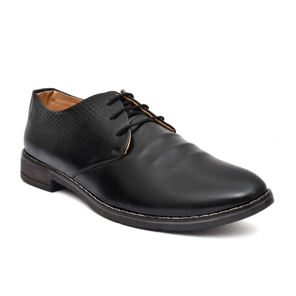 Men's Synthetic Leather Formal Shoes (Black) - GillKart