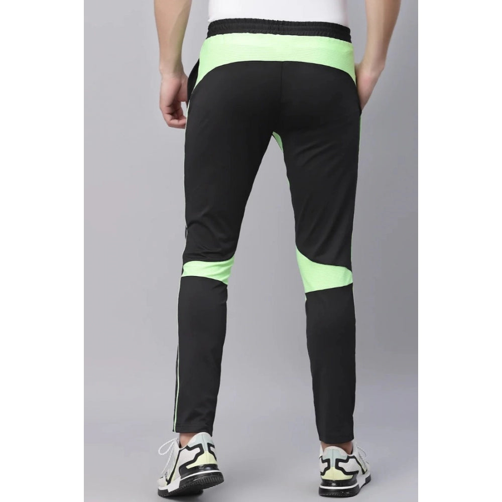 Men's Colour Blocked Polyester Tights (Black) - GillKart