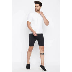 Men's Solid Polyester Tights (Black) - GillKart