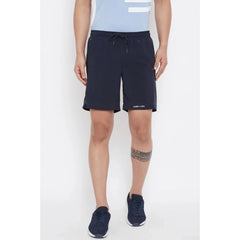 Men's Solid Polyester Above Knee Shorts (Black) - GillKart