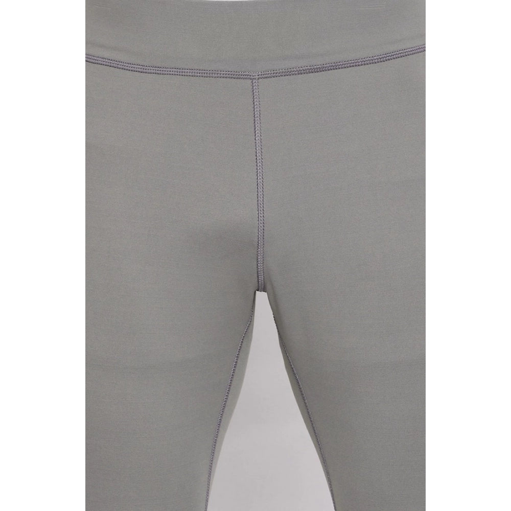 Men's Solid Polyester Tights (Grey) - GillKart