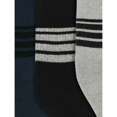 Men's Printed Cotton Spandex Calf Length Socks (Assorted) - GillKart