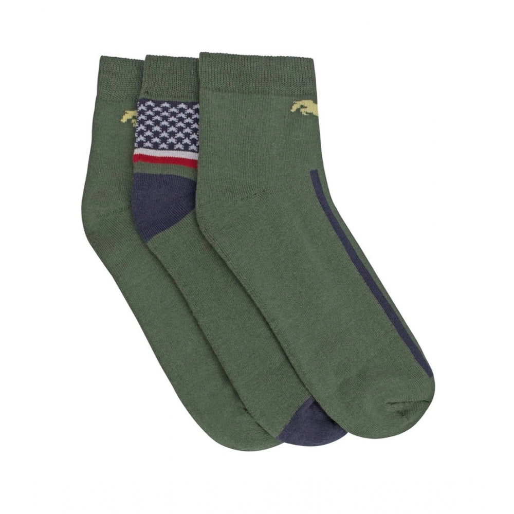 Men's Printed Cotton Spandex Ankele Length Socks (Assorted) - GillKart