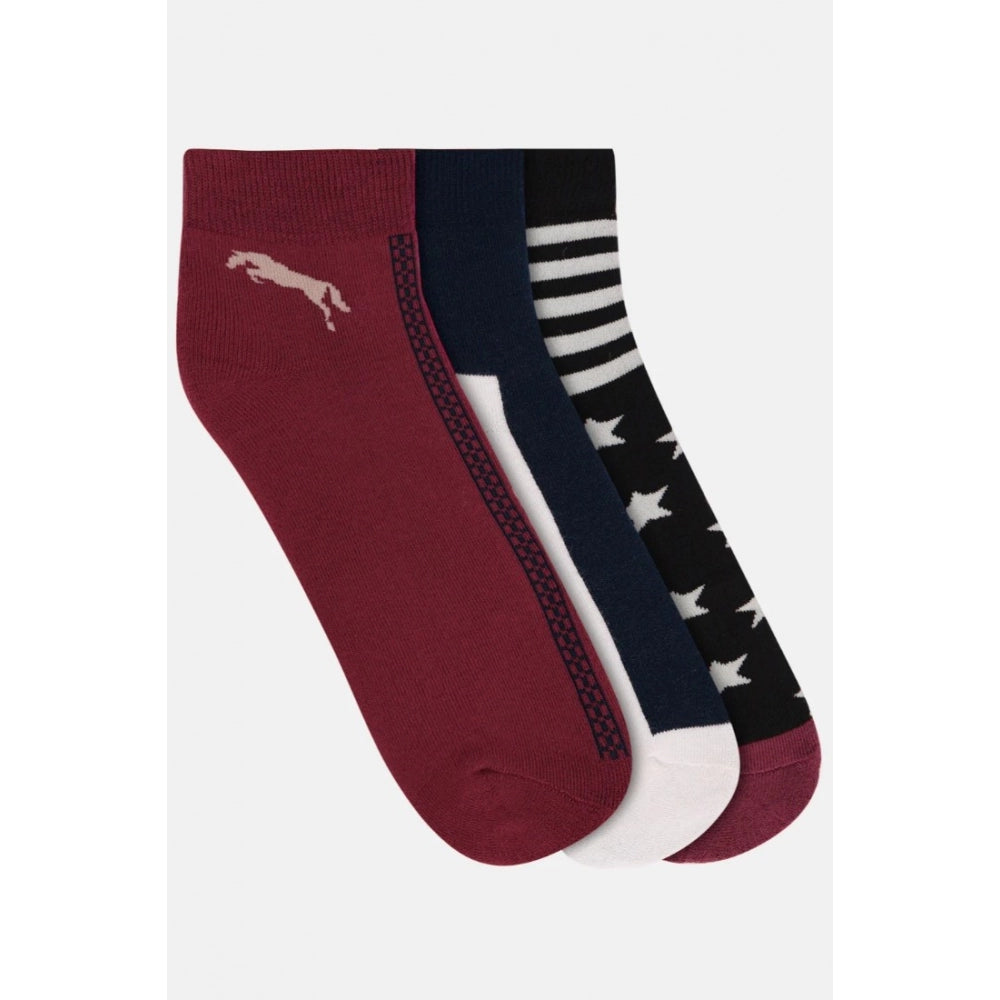 Men's Printed Cotton Spandex Ankle Length Socks (Assorted) - GillKart