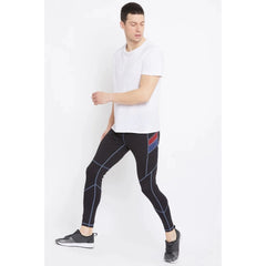 Men's Solid Polyester Tights (Black) - GillKart