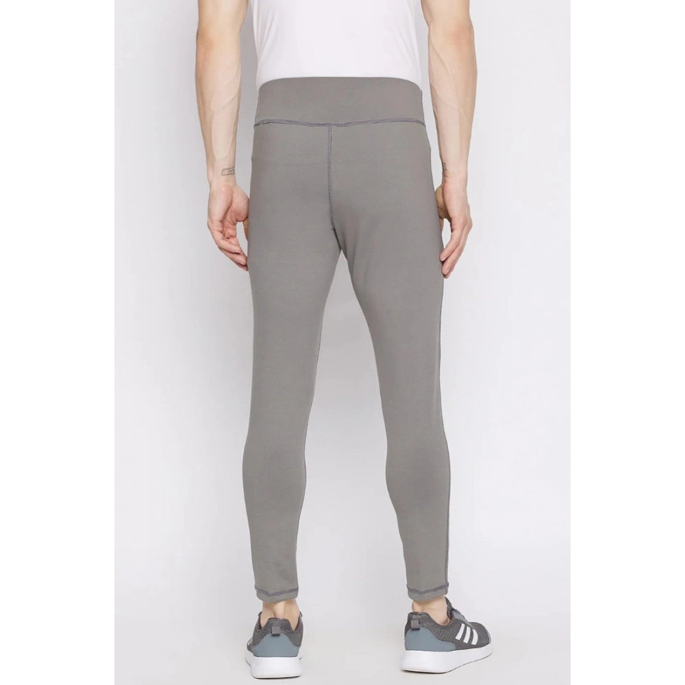 Men's Solid Polyester Tights (Grey) - GillKart