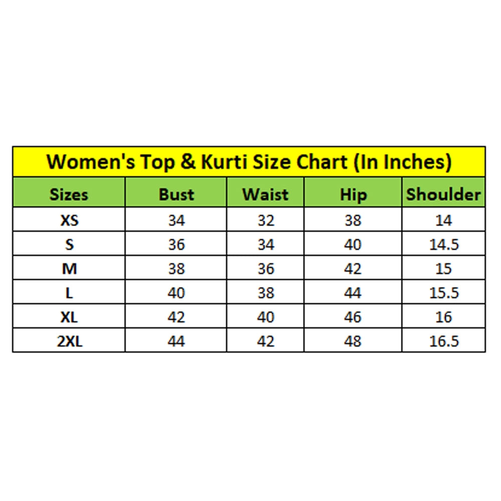 Women's Casual Cotton Blend 3-4th Sleeve Straight Kurti (Yellow) - GillKart