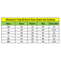 Women's Casual Cotton Blend 3-4th Sleeve Straight Kurti (Yellow) - GillKart