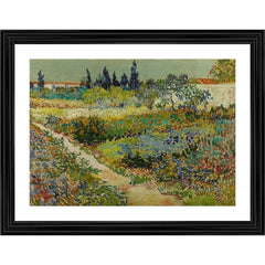 Garden at Arles 1889 Painting With Wood Photo Frame (Multicolor) - GillKart