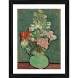 Vase of Flowers 1890 Painting With Wood Photo Frame (Multicolor) - GillKart