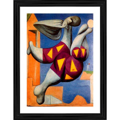 Woman with Beach Ball 1932 Painting With Wood Photo Frame (Multicolor) - GillKart