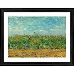 Wheatfield with Partridge 1887 Painting With Wood Photo Frame (Multicolor) - GillKart