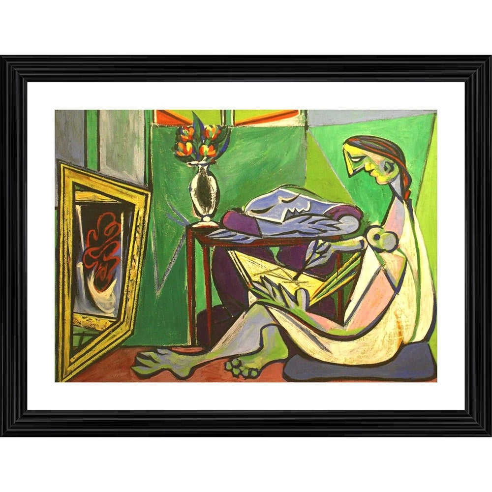 The Muse 1935 Painting With Wood Photo Frame (Multicolor) - GillKart