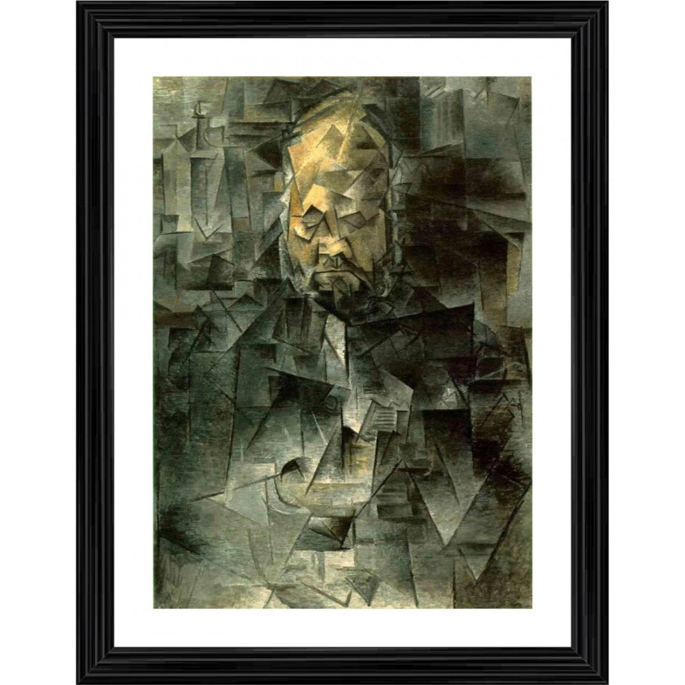 Portrait of Ambroise Vollard 1910 Painting With Wood Photo Frame (Multicolor) - GillKart