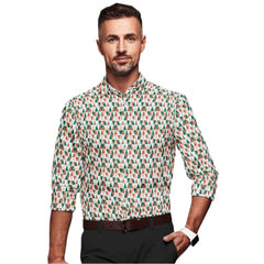 Men's Cotton Blended Printed Full Sleeve Shirt (Multicolor) - GillKart