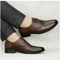 Men's Faux Leather Formal Shoes (Brown) - GillKart