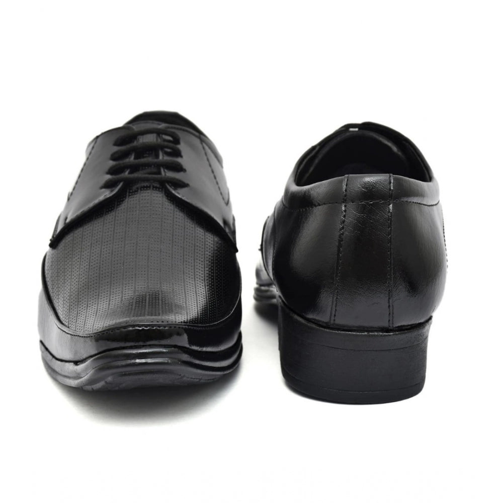 Men's Faux Leather Formal Shoes (Black) - GillKart