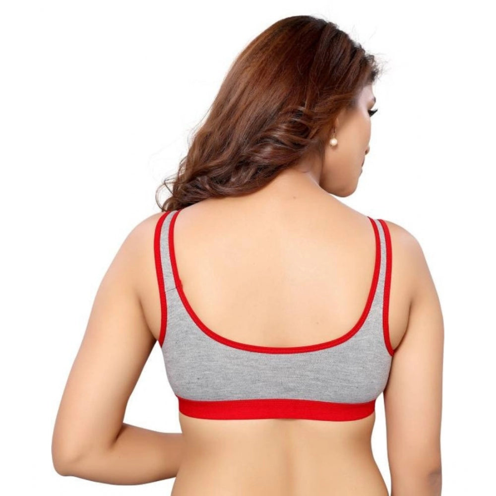 Women's Cotton Solid Sports Bra (Multicolor) - GillKart