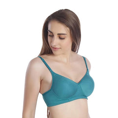 Women's Cotton Solid T-Shirt Bra (Multicolor) - GillKart