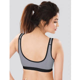 Dermawear SB-1102 Women's 4D Stretch Sports Bra (Black-Grey) - GillKart