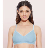 Enamor A042 Women's Cotton Everyday Non Padded And Wirefree Bra (Chambray-Melange) - GillKart