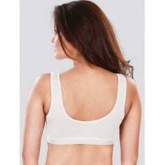 Dermawear SB-1104 Women's 4D Stretch Sports Bra (White) - GillKart