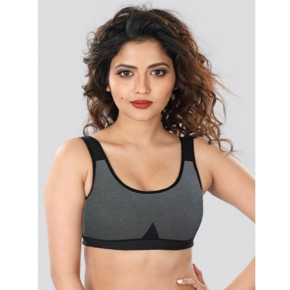 Dermawear SB-1103 Women's 4D Stretch Sports Bra (Dark-Grey) - GillKart