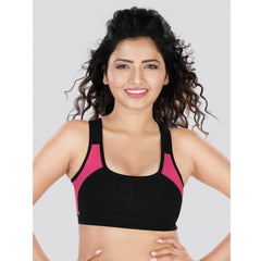 Dermawear SB-1101 Women's 4D Stretch Sports Bra (Black-Pink) - GillKart