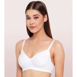 Enamor A042 Women's Cotton Everyday Non Padded And Wirefree Bra (White) - GillKart