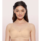 Enamor A042 Women's Cotton Everyday Non Padded And Wirefree Bra (Skin) - GillKart