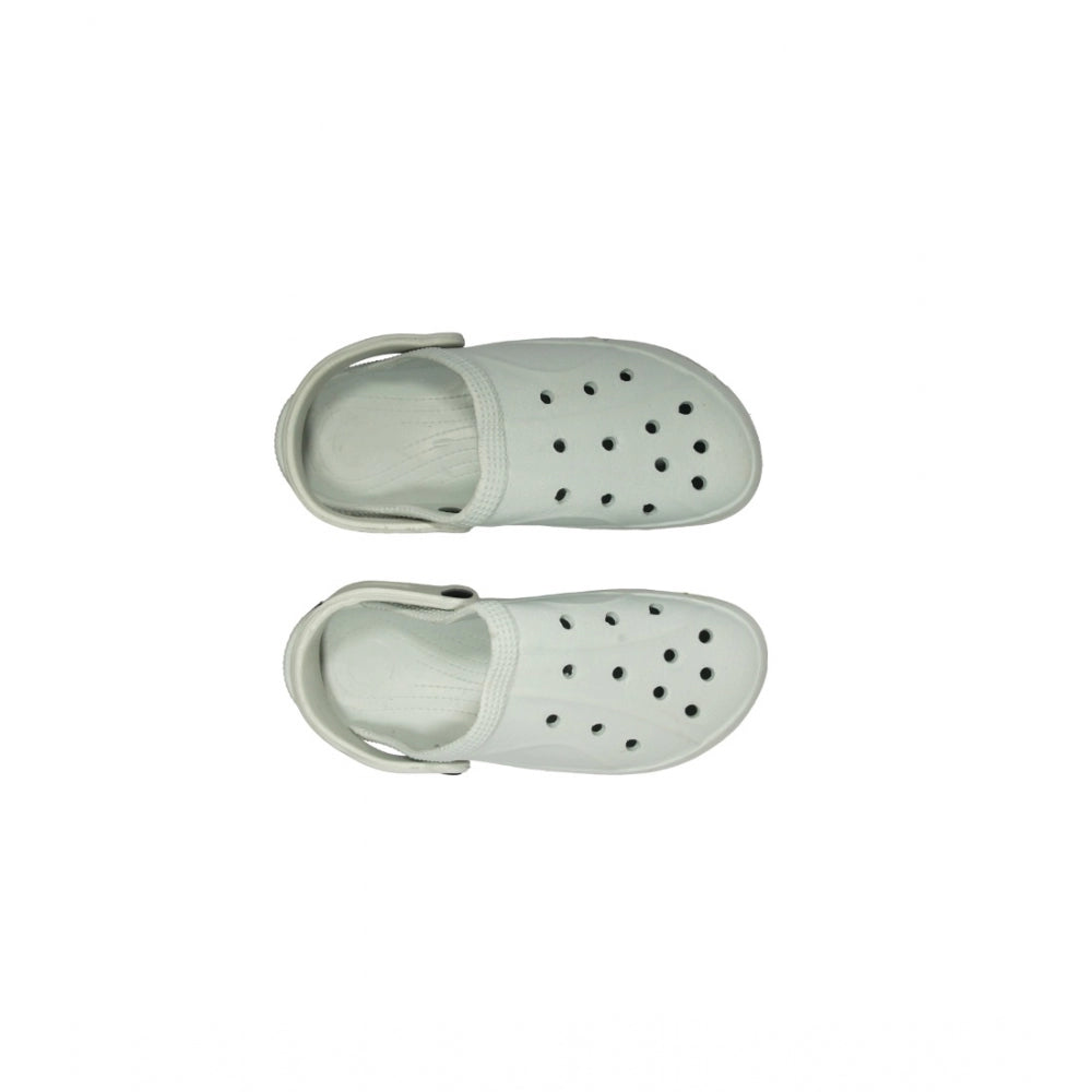 Men's Rubber Solid Lace-Up Slipper (Grey) - GillKart