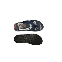 Men's Polyurethane Printed Slip-on Slipper (Blue) - GillKart