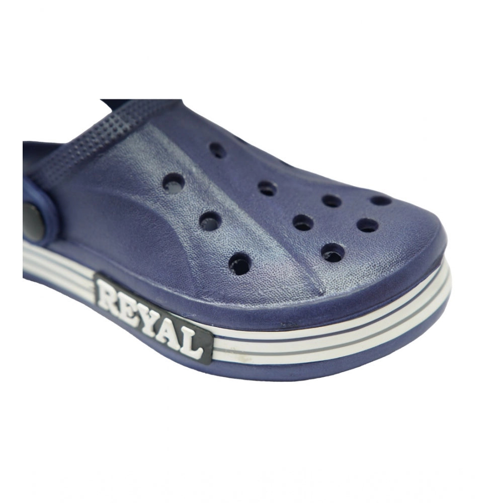 Men's Rubber Solid Lace-Up Slipper (Blue) - GillKart